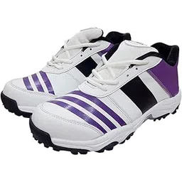 Sports Unisex White Purple oc-990 Cricket Shoes