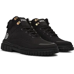 Men's Light Weight High Top Platform Fashion Synthetic Leather Boots | Sports, Casual Shoes for Mens | Ankle Lace-Up Footwear for Men or Boys