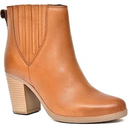 Ladies' Medium High Leather Heel Boot