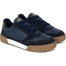 Casual Sneaker Shoes for Men l Lightweight & Comfortable with Cushioned Insole PU (Polyurethane) Upper TPR Sole Lace-Up Closure (P_MFTW00135)