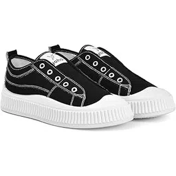 Cruise Women’s Without Lace Trendy Stylish Canvas Slip-On Sneakers (SoS)
