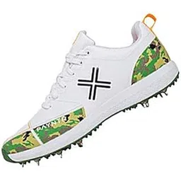 X Batting Metal Spike Cricket Shoes Camo