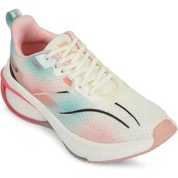 Leap7x Armenia Lacing Sports Running Shoes for Women - Purple & Peach | Comfortable and Durable - Suitable for Lace-Ups Gym, Walking, Jogging and Outdoor Shoes for Ladies - Cushioned Footbed