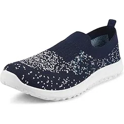 Memory Foam Women's Casual Knitted Slip-On Shoes | Comfortable Lightweight Walking Shoes for Office Travel for Girls and Ladies | Sizes 4-9