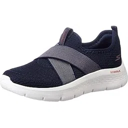 Womens GO Walk Flex - Lilly Navy/RED Walking Shoe - 2 UK (124958)