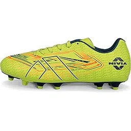 Neuron Football Studs for Men, Synthetic Leather Upper, TPU Blade Stud Sole, Dual Foam Collar, Ideal for Hard, Grass & Turf Surfaces(Blue/Sky Blue)