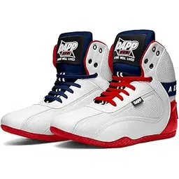 Dapp Athlete-Series Weightlifting Shoes for Men and Women | Leather Rexine Exterior | Signature Flat Sole | Padded Interiors for Stability | Smart Cushioning | Wide Toe Box.