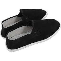 BESPORTBLE 1set Martial Arts Cloth Shoes for Men Traditional Chinese Kung Fu Taichi Practice Footwear Comfortable Thicken Sole Breathable Design for Training Casual Wear