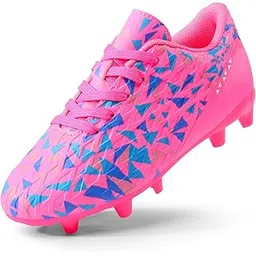 Girls HZ19003K Soccer Football Cleats Shoes Fuchsia Pink Royal Blue Size 11 M US Little Kid