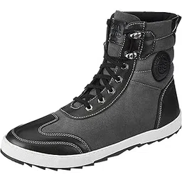 Royal Enfield Sturdy Leather Riding Boots | Anti Slip Sole | Motorcycle Riding Boot | Casual Wearing Shoes| Excellent Impact Protection| Light Abrasion Resistance EU 45 / UK 11 Grey