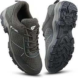 Trekking Shoes for Men, Lace-Up with Style & Comfort, Lightweight Anti Skid Shoe for Running, Walking, Gym and Hiking, Stylish & Modern Footwear for Gents