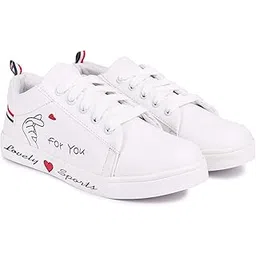 Women's Sneaker Walking Shoes for Girl's White Shoes Collections
