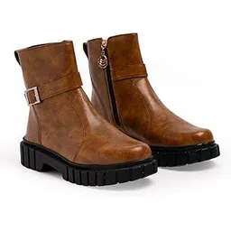 Women & Girls Boots – Slip-On Zipper Design with Adjustable Strap, Stylish & Easy to Wear | CR131