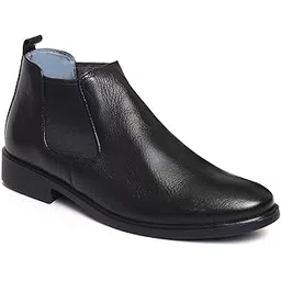 100% Genuine Leather Chelsea Boots For Men | Genuine Leather Ankle Length Shoes Perfect for Office | Comfort Fit and Highly Soft Sole For Suitable Foot Support A-1133