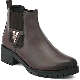 Women's Vegan Leather Ankle Formal Chelsea Boots (UK 3 to UK 8)