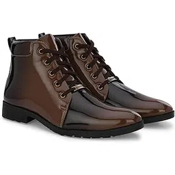 Royal VINTIQUE Patent Boot ll Casual ll Latest Patent Leather Boots for Men