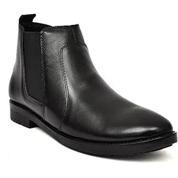 Leather Dual Craft Chelsea Boots for Men |Premium Slip-On Ankle Boots with Stylish Design and Comfort