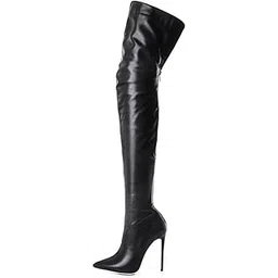 HEAVENGLOW Casual Thigh High Boots Warmer Accessories Womens for Party Home Wedding 39 Black