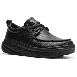 Men's Orthopedic Wide Leather Dress Walking Shoes: Diabetic Plantar Fasciitis Arch Support Comfortable Sneakers, Business Work Adjustable Fit Orthotic Casual Heel Foot Pain Relief Oxfords