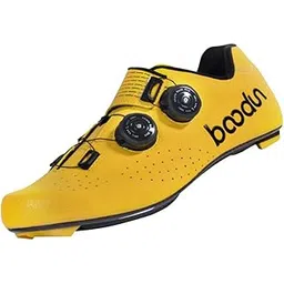 UniQMart_ Road Cycling Shoes Bike Bicycle Racing Shoe Quick Lace Sneaker Yellow 41