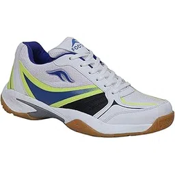 FOOTFIX Unisex Ranger White (Non-Marking) Gym/Badminton Shoes