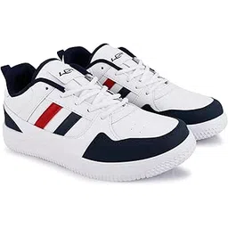 Mens SNEAKER-1WHT-RED White Sneaker Shoe, 8