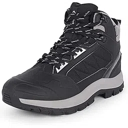 Men's Mid-Top Waterproof Hiking Boots, Multicolor Trekking Shoes with Anti-Slip Grip, Round Toe, WH 1104