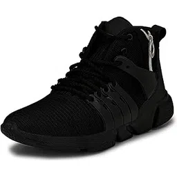 Mesh Black Zipper Casual Wear Running Sports Shoes Shoe Island for Men (SJ4500-AZ)