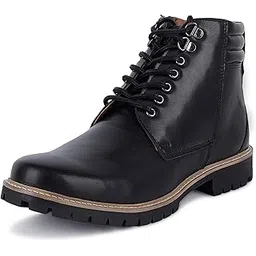 Chukka Boots Men| Handcrafted PU Leather | High Ankle Boot| Comfortable Formal Office & Business Wear Shoes |Dual Tone Patina Finish | Hiking and Biker Boot Size-UK11 Black RGBTWB
