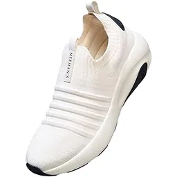 Begin Walk ‘Breeze’ Walking Shoes for Men | Breathable Knit Upper with Cushioned Insole & Supportive Midsole for Everyday Comfort