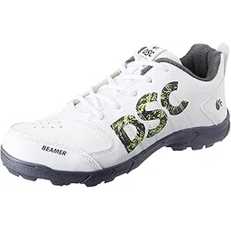 Beamer Cricket Shoes for Mens (Light Weight | Economical | Durable), Color - Grey-White, Size-2