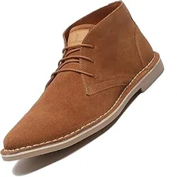 Chukka Boot for Men| Suede Leather Boot for Men| High Ankle Casual Boot | Casual Office & Trekking Shoes | Hiking Boot for Men | Stitch Down Desert Boot | Tan [SDSUCKPLTN_]