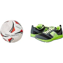 Sports Training Shoe Bright Grey Green Size 7 with Triumph Handball Rubberised Junior