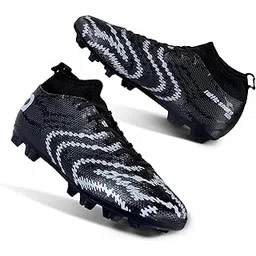 Aivin Pro Rattle Snake Football Stud Black/Orange Football Shoes for Men