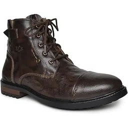 APACHEE crumbald Leather Tan Casual Boots For Mens