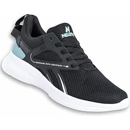 V MAX Rider Breathable Sports Shoes for Men | Lightweight Sneakers for Men with Memory Foam Insoles | Sleek Casual Shoes for Men | Men Walking Shoes, Gym Shoes, Running Shoes for Men (Black)