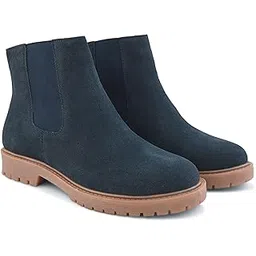 Trailblaze Slip-On Premium Faux Suede Ankle Boots with Rugged Anti-Slip Sole, Comfortable Insole – Stylish Casual, Outdoor & Travel Wear Shoes for Women