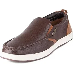 Genuine Leather Sneaker Non-Lace Up | Casual Shoes for Men | TPR Sole
