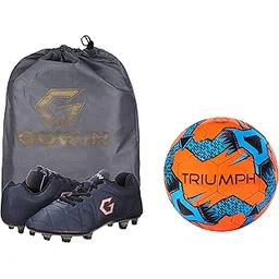 Football Pvc Boss Orange With Gowin Football Shoe Mercury Navy New Size-3