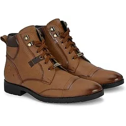 BURNOX Casual Mid-Ankle Synthetic leather Stylish and trendy Boots For Men