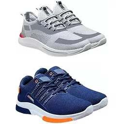 Exclusive Range of Athletic Style Comfortable Sports Running Shoes for Men (Pack of 2) Multi