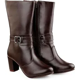 Smart Look High Ankle Zipper Boots for Women with Trendiest Buckle Closure