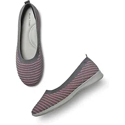 Women's Athleisure Lightweight Knitted Active Wear Slip-On Ballerina Shoes for Daily Walking