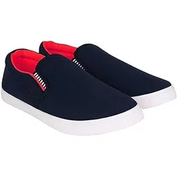 Slip-On Sneakers Casual Shoes Loafers for Men's & Boy's- Red, Size : UK 9