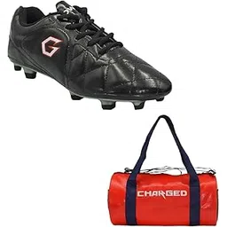 Sports Bag Adena Red with Gowin Football Shoe Mercury Black Size-2