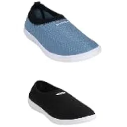 Women's Casual Slip-On Sneaker Shoes Sports Outdoor Walking Running,Gym and Loafers Shoes for Women Style and Comfort Pack of 2 Set