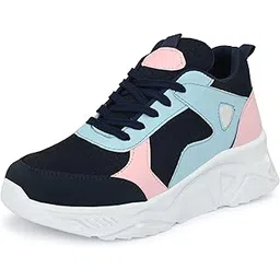 Premium Mesh Lightweight Girls Women Ladies High Heel Casual Sneakers Chunky Running Sports Shoes for Women (BAB774)
