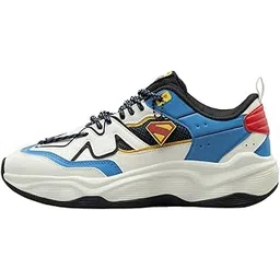 Superman: Son of Krypton Men and Boys White Lace Up Low Top Sneakers