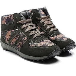 Hiking Trekking Jungle Boots Lightweight Anti-Slip Single Density Rugged Sole For Men's & Boy's