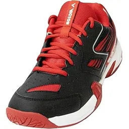 AS-39W-CD-265 All-Around Series Badminton Shoes U-Shape 3.5 UK-8, Black/Red